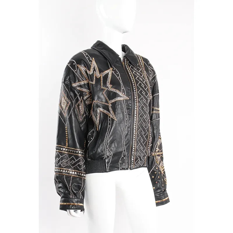 PELLE PELLE Compass Studded Leather Jacket