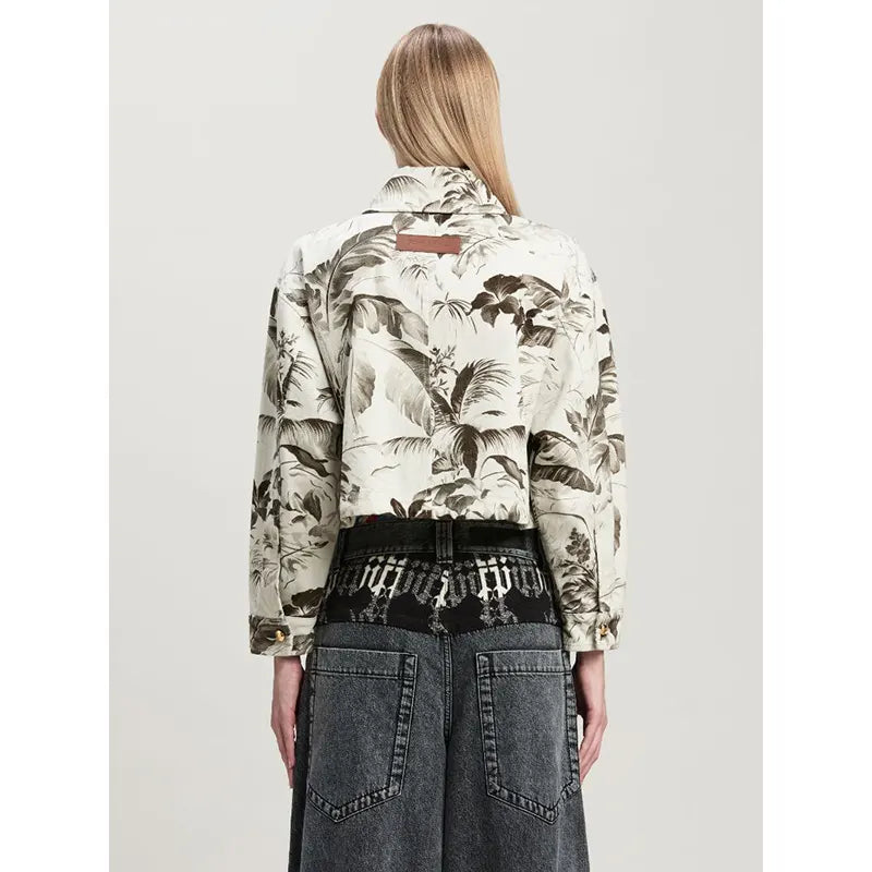 Palm Angels Jungle Print Crop Jacket