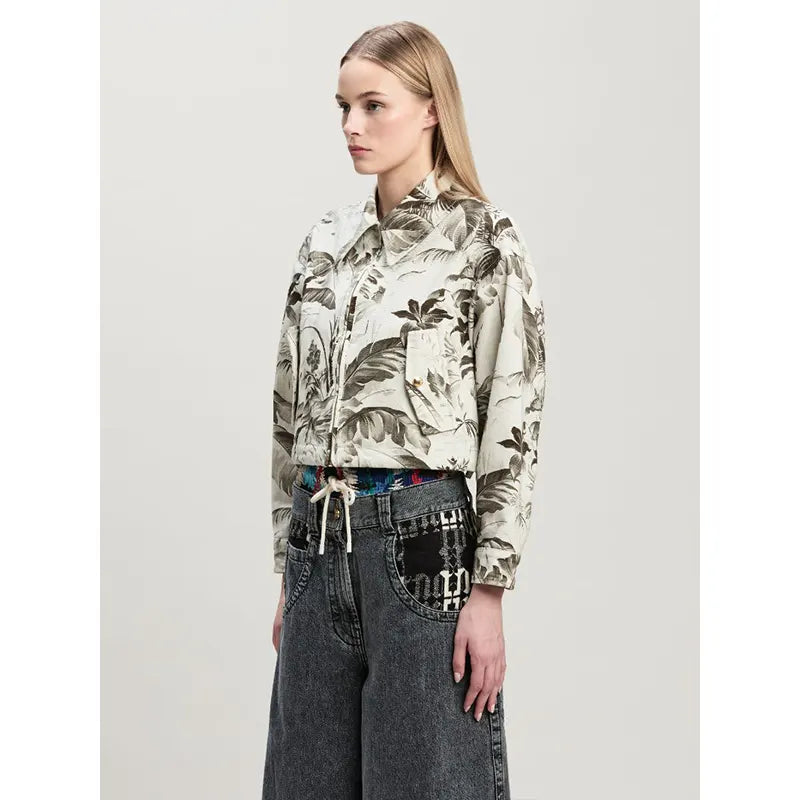 Palm Angels Jungle Print Crop Jacket