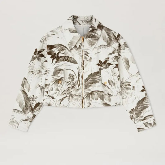 Palm Angels Jungle Print Crop Jacket