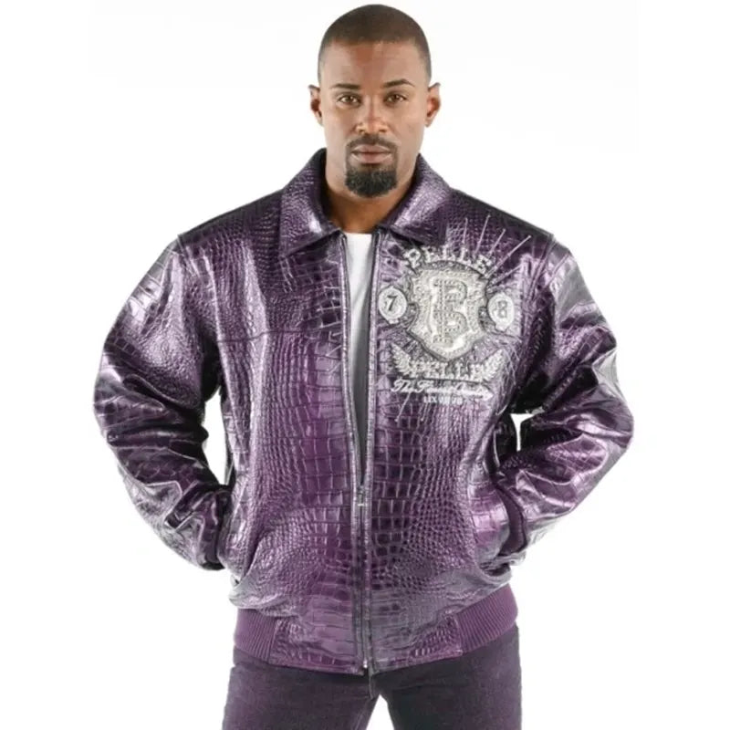 Pelle Pelle Croc Leather Jacket