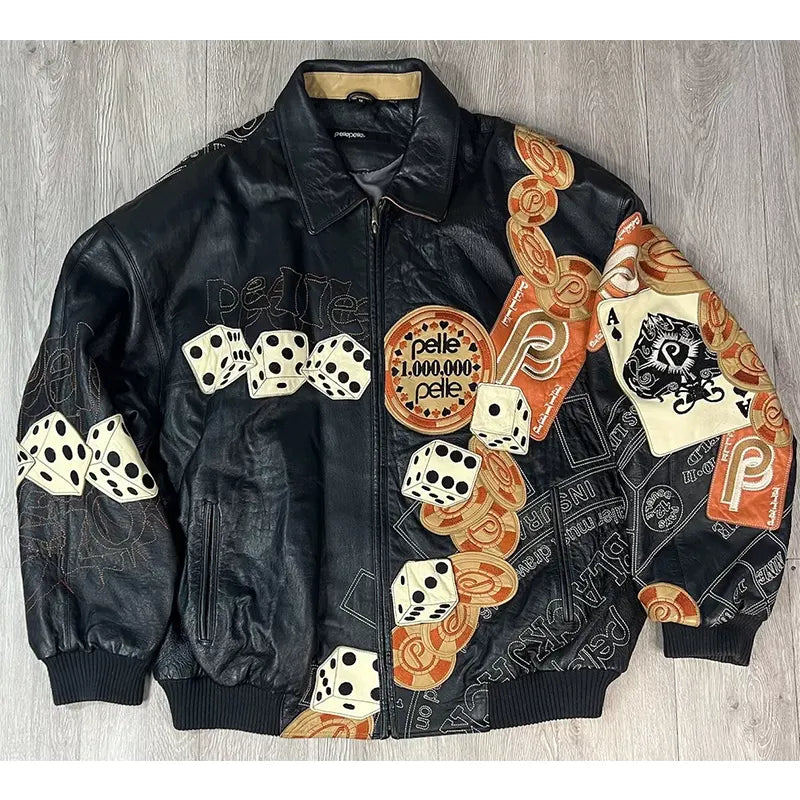 Pelle Pelle Dice Cards Leather Jacket