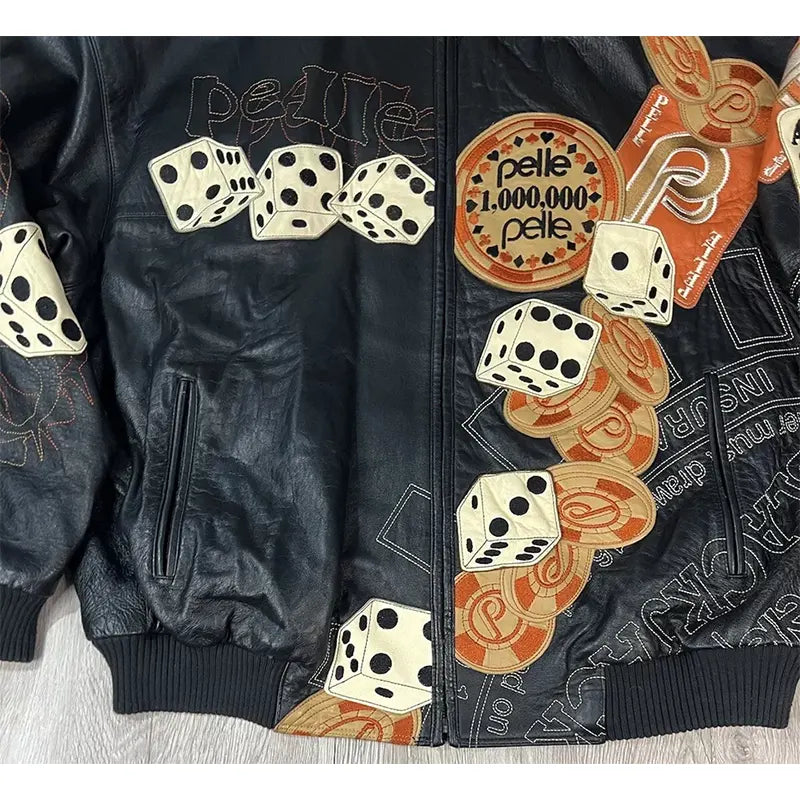 Pelle Pelle Dice Cards Leather Jacket