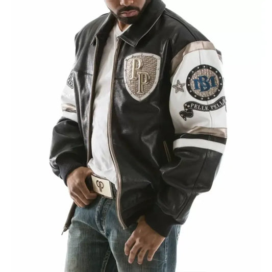 Pelle Pelle Encrusted Leather Jacket