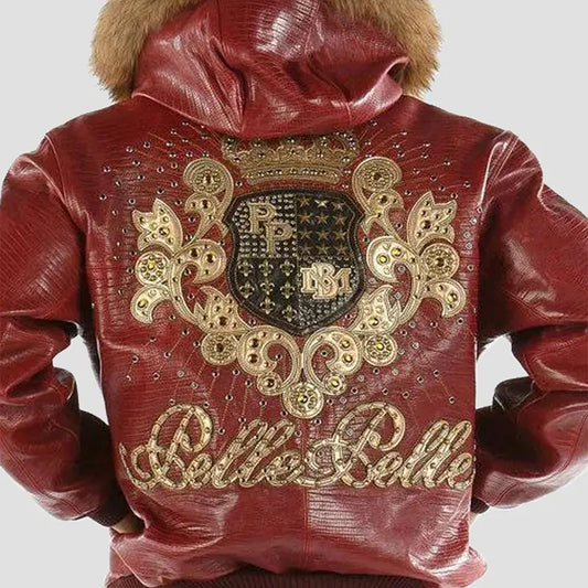 Pelle Pelle Leather Jacket with Fur Hood