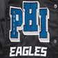 Philadelphia Eagles Black Satin Varsity Jacket