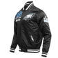 Philadelphia Eagles Black Satin Varsity Jacket