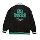 Mitchell & Ness Philadelphia Eagles Satin Black Varsity Jacket