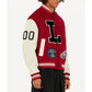 Pop Smoke Louis Vuitton Dreaming Red Varsity Jacket