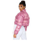PrettyLittleThing Pink Crop Puffer Jacket