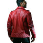 Mens Quilted Black Motorcycle Leather Jacket