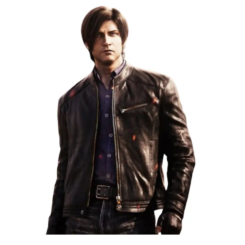 Resident Evil Infinite Darkness Leon Kennedy Leather Jacket