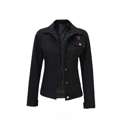 Rip Wheeler Yellowstone Black Jacket For Women