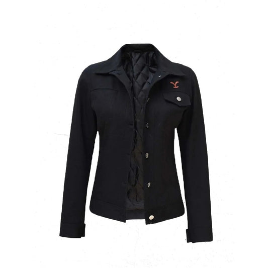 Rip Wheeler Yellowstone Black Jacket For Women