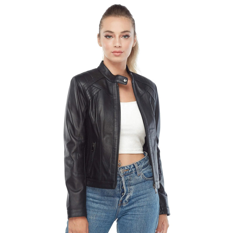 Women’s Real Black Leather Jacket