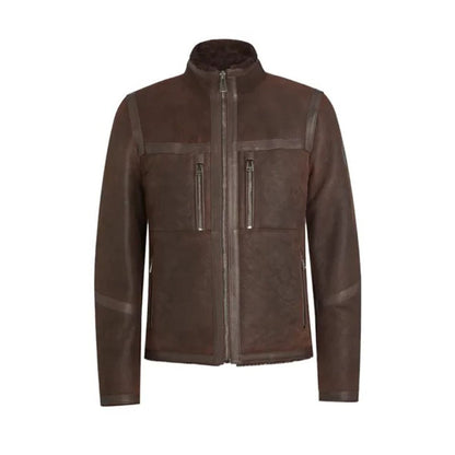 Roughout Shearling Leather Lightweight Jacket