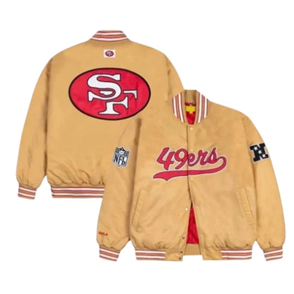 San Francisco 49ers GOLF WANG Satin Bomber Jacket