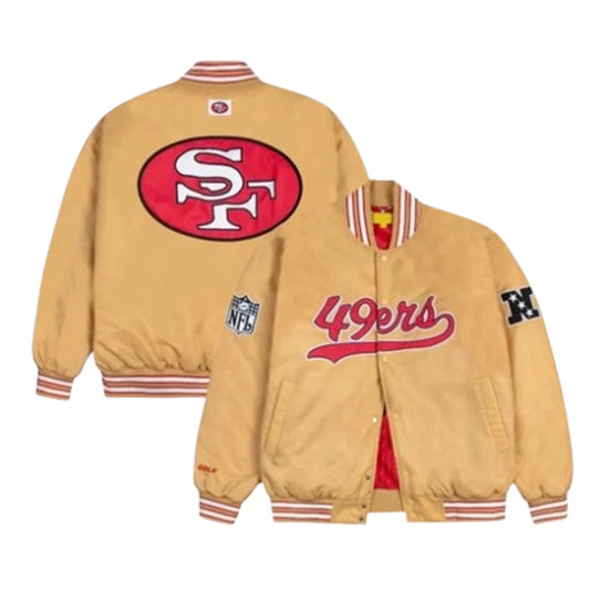 San Francisco 49ers GOLF WANG Satin Bomber Jacket