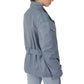 Womens Pastel Blue Leather Jacket