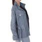 Womens Pastel Blue Leather Jacket