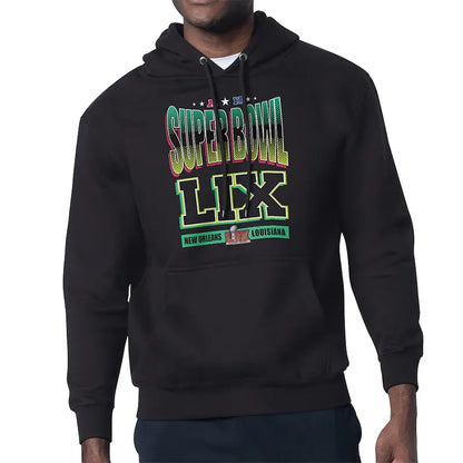 Super Bowl LIX Starter Graphic Black Hoodie