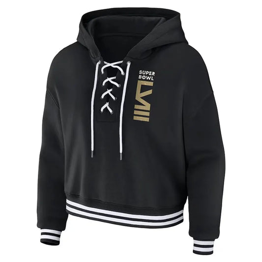 Super Bowl LVIII Lace-Up Pullover Hoodie