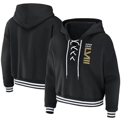 Super Bowl LVIII Lace-Up Pullover Hoodie