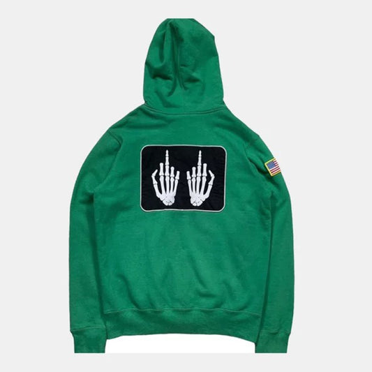 Supreme Hysteric Glamour Fuck Hand Skeleton Hoodie