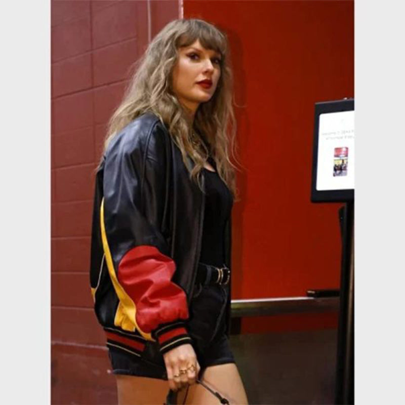Taylor Swift Chiefs Leather Bomber Jacket