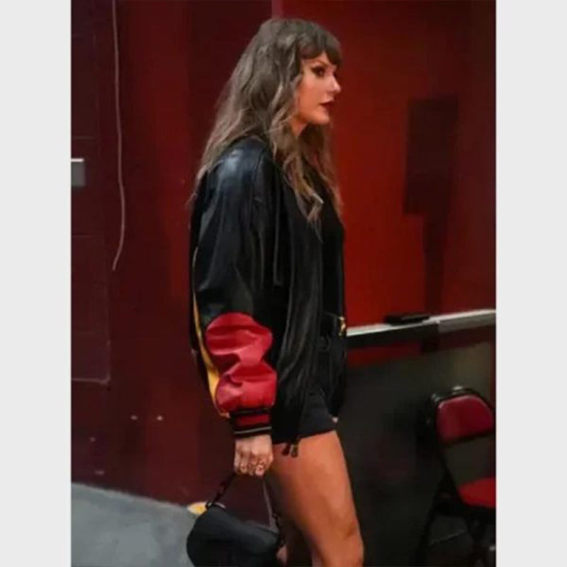 Taylor Swift Chiefs Leather Bomber Jacket