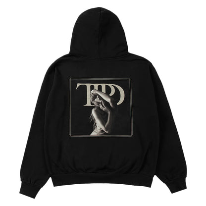 Taylor Swift TTPD Black Hoodie
