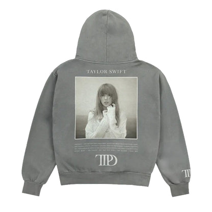 Taylor Swift TTPD Gray Hoodie