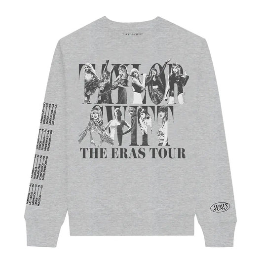 Taylor Swift The Eras Tour Gray Crewneck Sweater