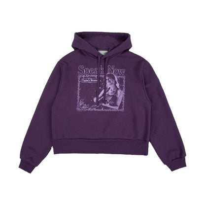Taylor Swift The Story Of Us Purple Crop Hoodie