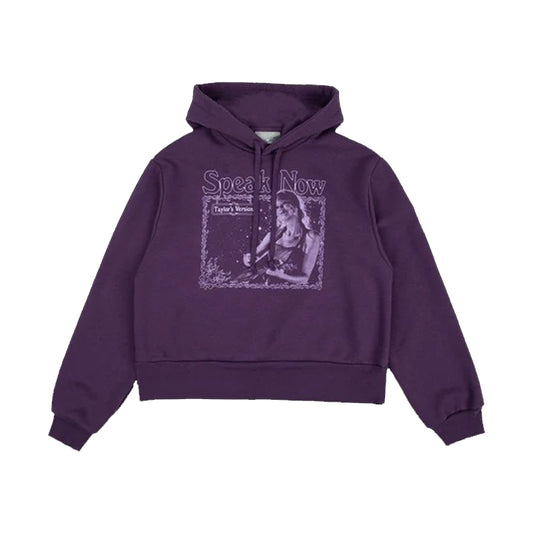 Taylor Swift The Story Of Us Purple Crop Hoodie