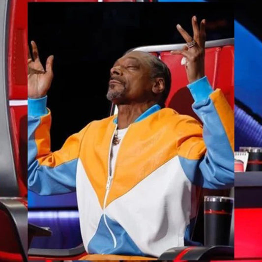 The Voice S026 Snoop Dogg Colorblock Leather Jacket