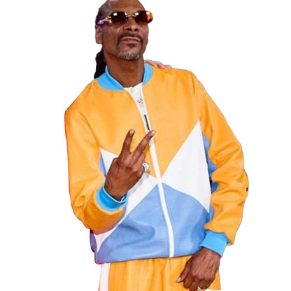 The Voice S026 Snoop Dogg Colorblock Leather Jacket