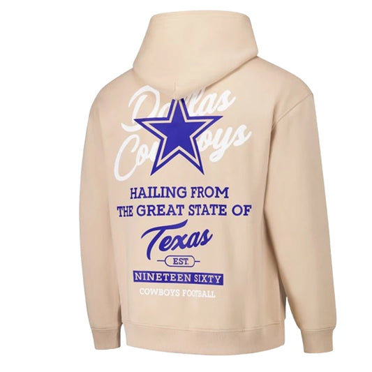 The Wild Collective Cream Dallas Cowboys Pullover Hoodie