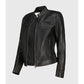 Women’s Black Biker Leather Jacket