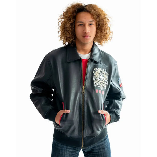 Top Gun Medusa Leather Jacket