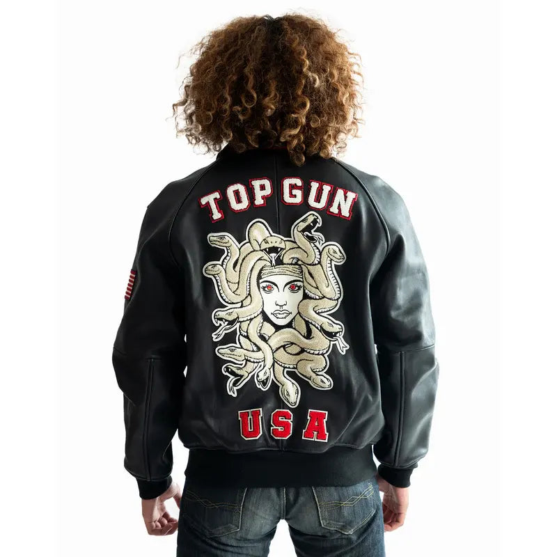 Top Gun Medusa Leather Jacket