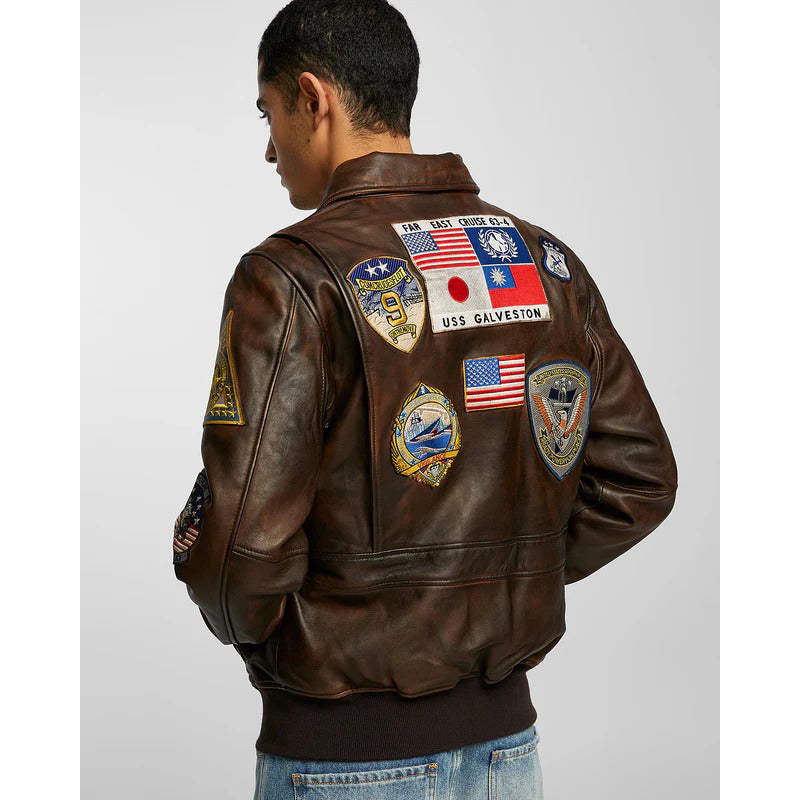 Top Gun Vintage Official Signature Series Leather Jacket