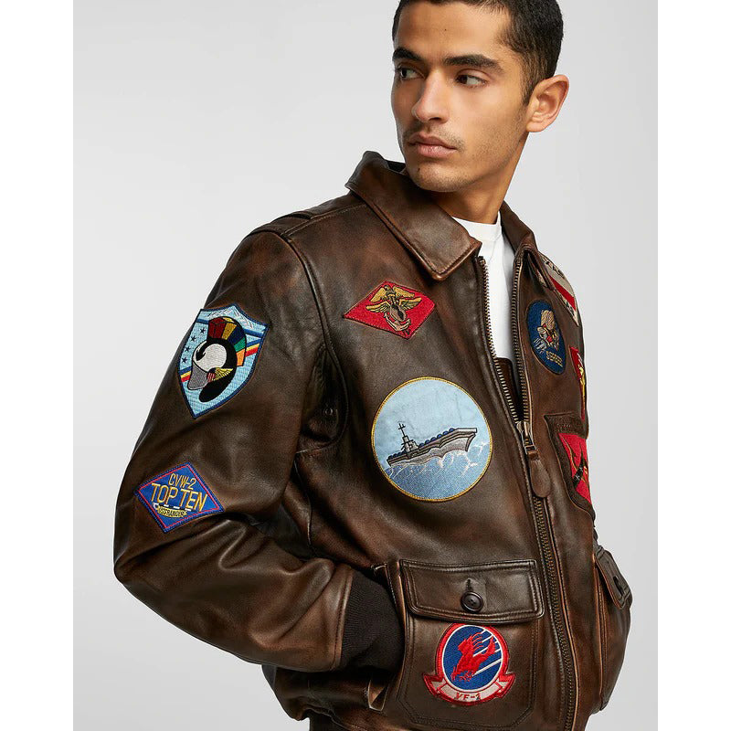 Top Gun Vintage Official Signature Series Leather Jacket