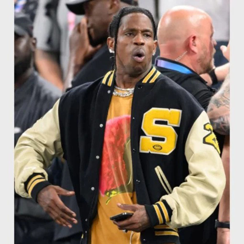 Travis Scott Paris Olympics 2024 Varsity Jacket