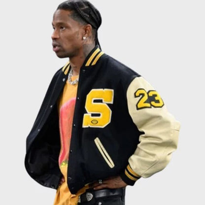 Travis Scott Paris Olympics 2024 Varsity Jacket