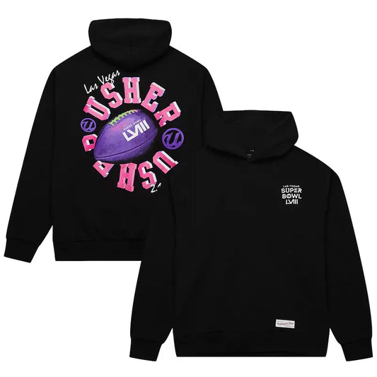 Usher Super Bowl LVIII Blacklight Legacy Pullover Hoodie