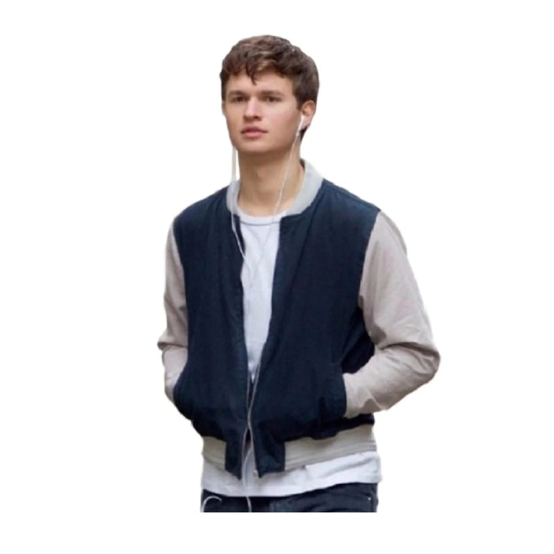 Veste universitaire Ansel Elgort Baby Driver pour hommes