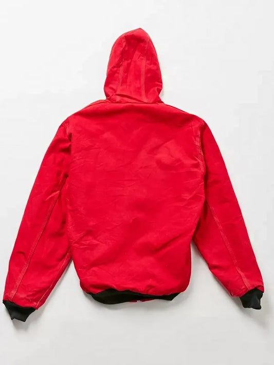 Vintage Carhartt Red Hooded Bomber Jacket