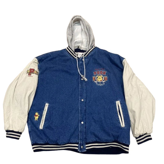 Winnie The Pooh Denim Varsity Jacket
