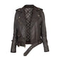 Women Alison Brown Biker Jacket
